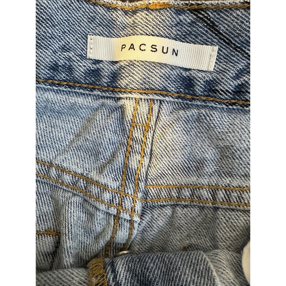 PacSun Butterfly Printed High Rise Straight Jeans Blue Denim Women's Size 26 - Picture 6 of 11
